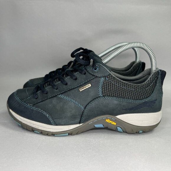 Dansko Paisley Shoes Women's Size 7 Navy Blue Waterproof Leather Hiking Sneakers - Picture 4 of 12